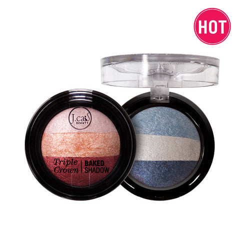 Jcatbeauty triple crown baked shadow